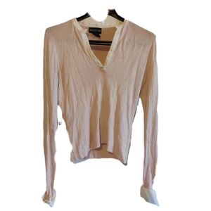 MAGASCHONI Silk Cashmere Blouse Pink Long Sleeve Vintage